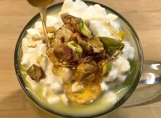 Lebanese Fruit Cocktail (With Ashta)